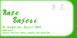 mate bajcsi business card